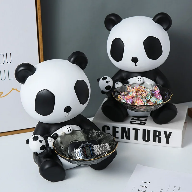Creative Resin panda Statue Figurine Gift Key Candy Container Decoration Home Table Decor Multifunctional storage tray sculpture
Creative Resin panda Statue Figurine Gift Key Candy Container Decoration Home Table Decor Multifunctional storage tray sculpture