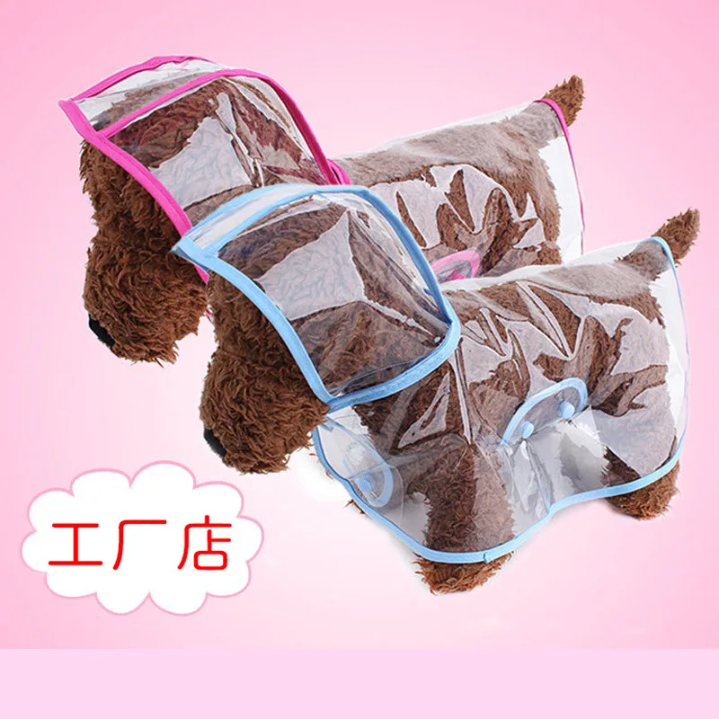 Dog raincoat Teddy small and medium-sized dog new transparent plastic fashion poncho pet raincoat
Dog raincoat Teddy small and medium-sized dog new transparent plastic fashion poncho pet raincoat