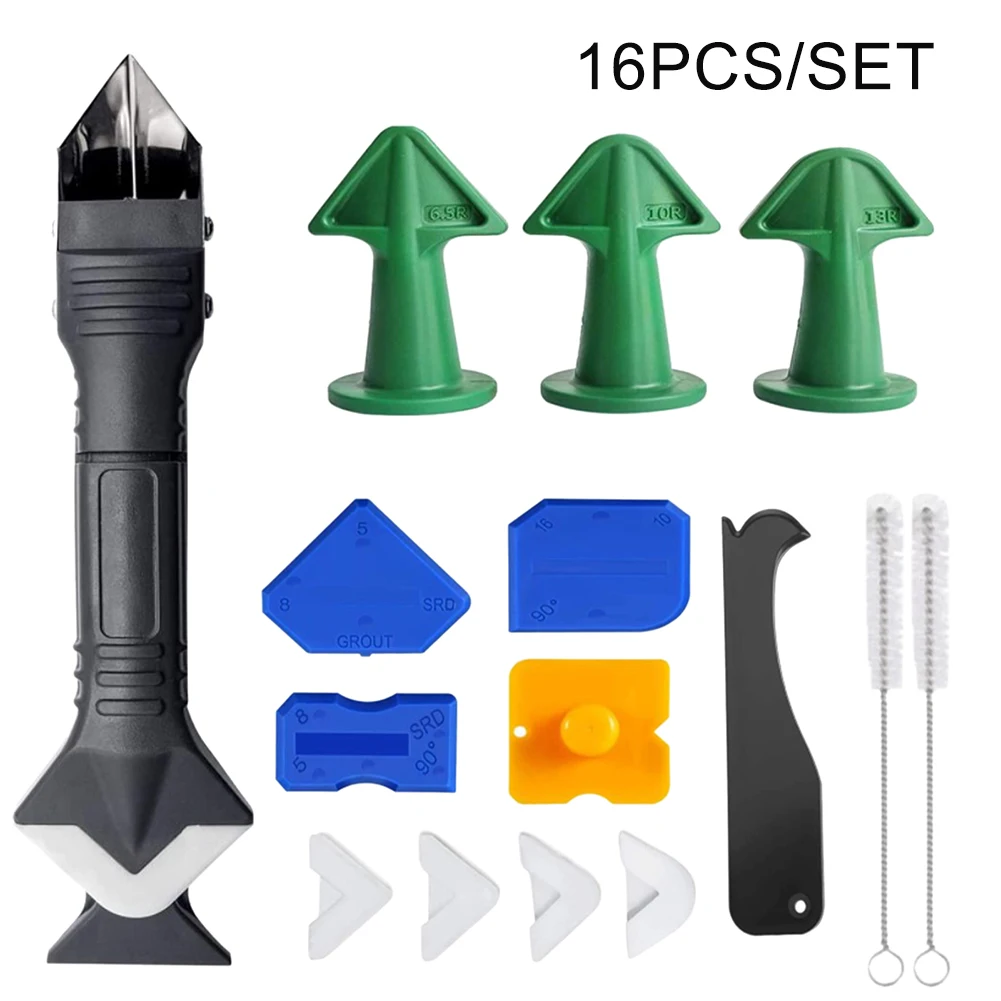 16pcs/set Kitchen DIY Silicone Remover Bathroom For Caulk Tile Wall Scraper Manual Squeegee Tool Floor Multifunction Sink
16pcs/set Kitchen DIY Silicone Remover Bathroom For Caulk Tile Wall Scraper Manual Squeegee Tool Floor Multifunction Sink