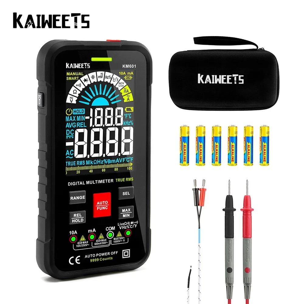 Цифровой мультиметр KAIWEETS KM601 10 А 9999 отсчетов - купить по выгодной цене |