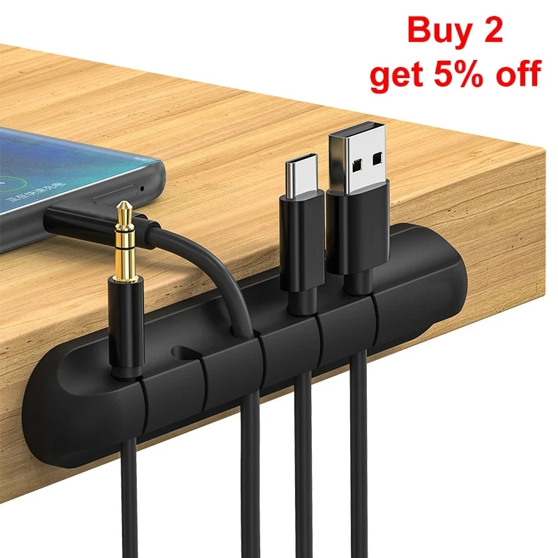 Cable Organizer Silicone USB Cable Winder Desktop Management Clips Cable Holder for Mouse Headphone Wire Organizer protector 
Cable Organizer Silicone USB Cable Winder Desktop Management Clips Cable Holder for Mouse Headphone Wire Organizer protector