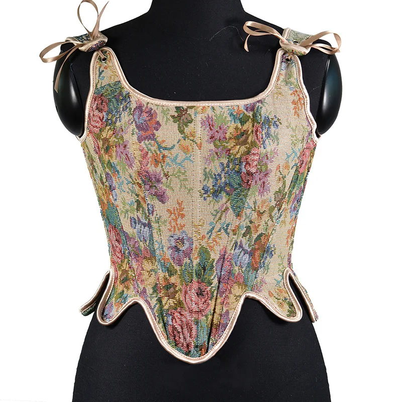 2023 New Summer French Peony Flower Print Vintage Layered Vest Fishbone Corset Women's Outer Corset Top
2023 New Summer French Peony Flower Print Vintage Layered Vest Fishbone Corset Women's Outer Corset Top