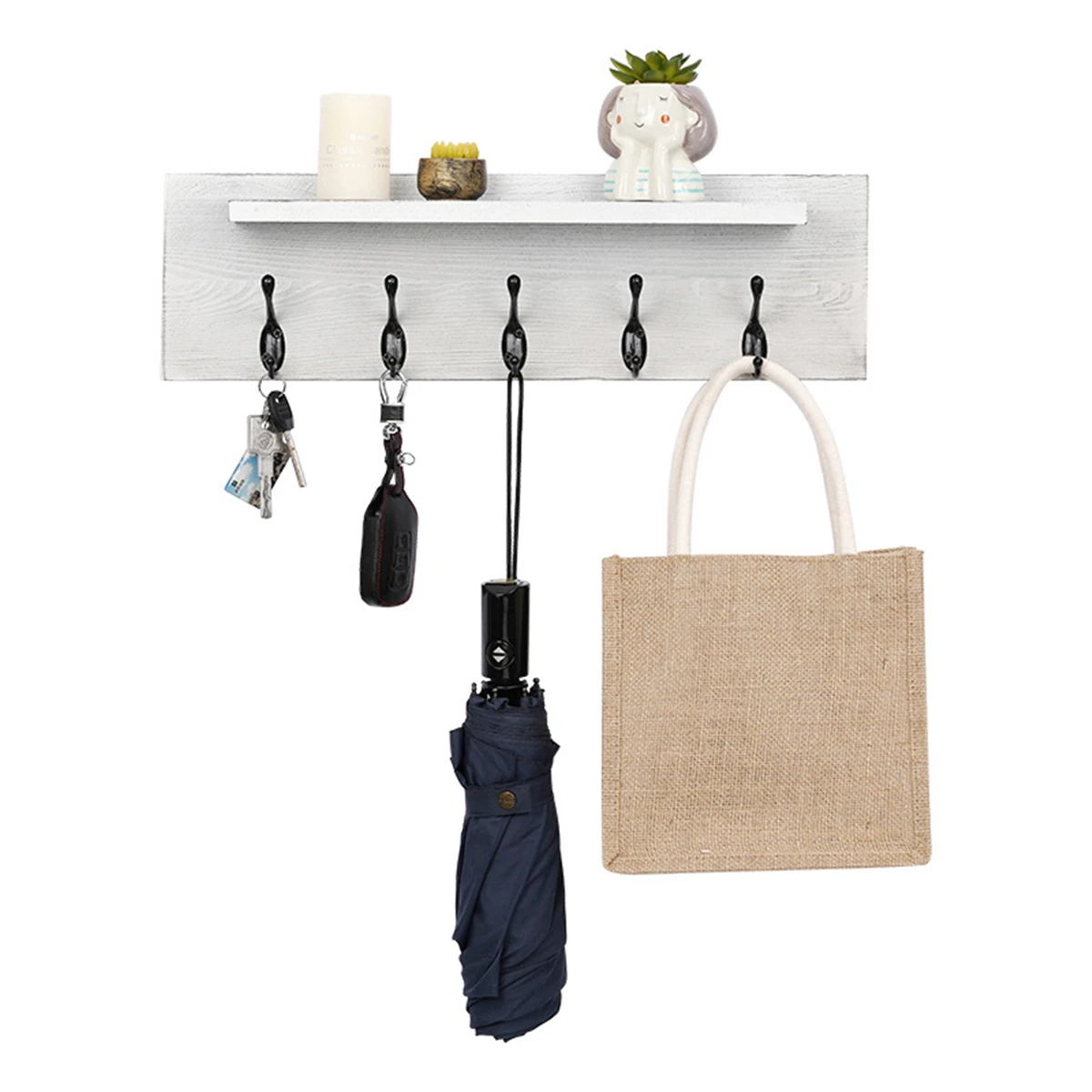 INS Style Porch Storage Shelf with Hooks Decorative Shelf for Key Home Decor Crafts Rack Holder
INS Style Porch Storage Shelf with Hooks Decorative Shelf for Key Home Decor Crafts Rack Holder