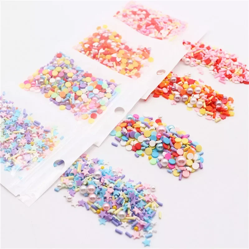 

Polymer Clay Sprinkles Slices Mixed Color Small Fresh Beaded Boxi Slime Accessories DIY Hairpin Crafts Making Decoration 10g
