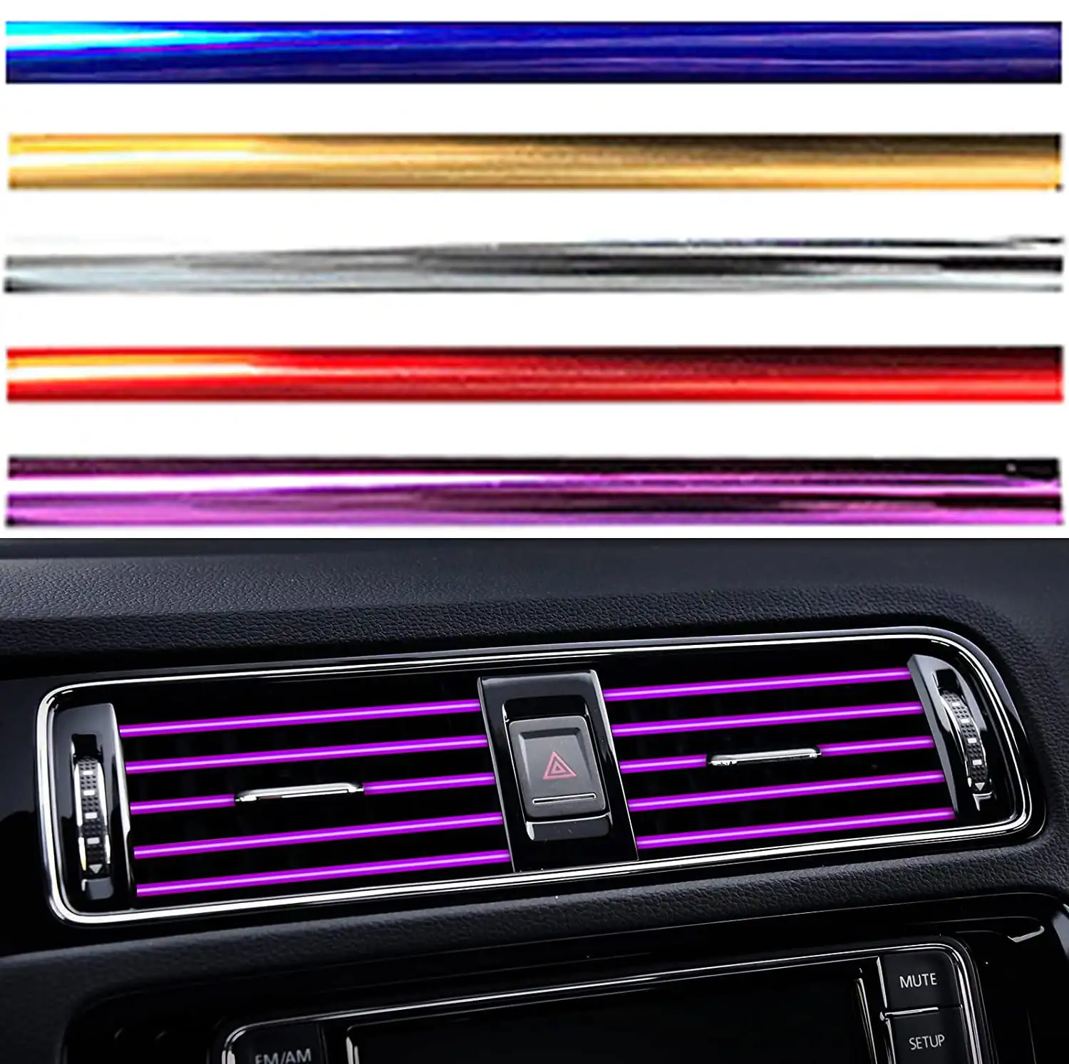 Walbest 10Pcs Universal Car Air Conditioner Vent Trim Decoration Strip Accessories, Waterproof Flexible Shiny Auto Car Vent Inte
Walbest 10Pcs Universal Car Air Conditioner Vent Trim Decoration Strip Accessories, Waterproof Flexible Shiny Auto Car Vent Inte