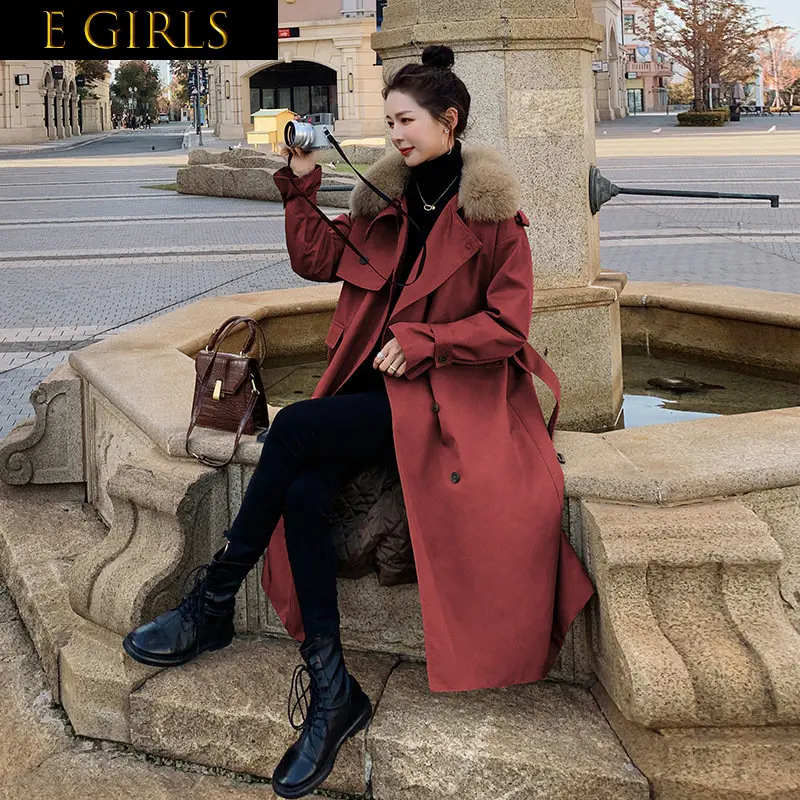 E GIRLS Parker Windbreaker Winter Jacket Coat Women Korean Cotton Padded Outerwear Long Loose Wool Liner Overcoat New
E GIRLS Parker Windbreaker Winter Jacket Coat Women Korean Cotton Padded Outerwear Long Loose Wool Liner Overcoat New