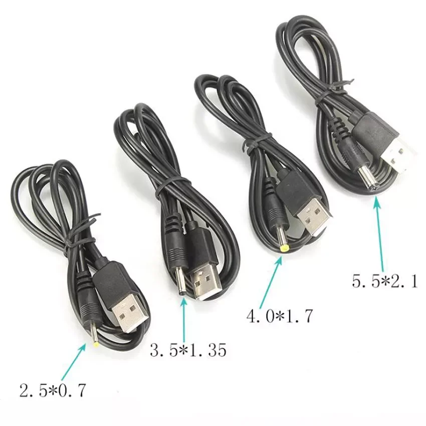 5V DC Charger Power Cable Cord USB A Male to 2.1/2.5*0.7/4.0*1.7/3.5*1.35 5.5mm Barrel Jack Power Cable Cord Connector
5V DC Charger Power Cable Cord USB A Male to 2.1/2.5*0.7/4.0*1.7/3.5*1.35 5.5mm Barrel Jack Power Cable Cord Connector