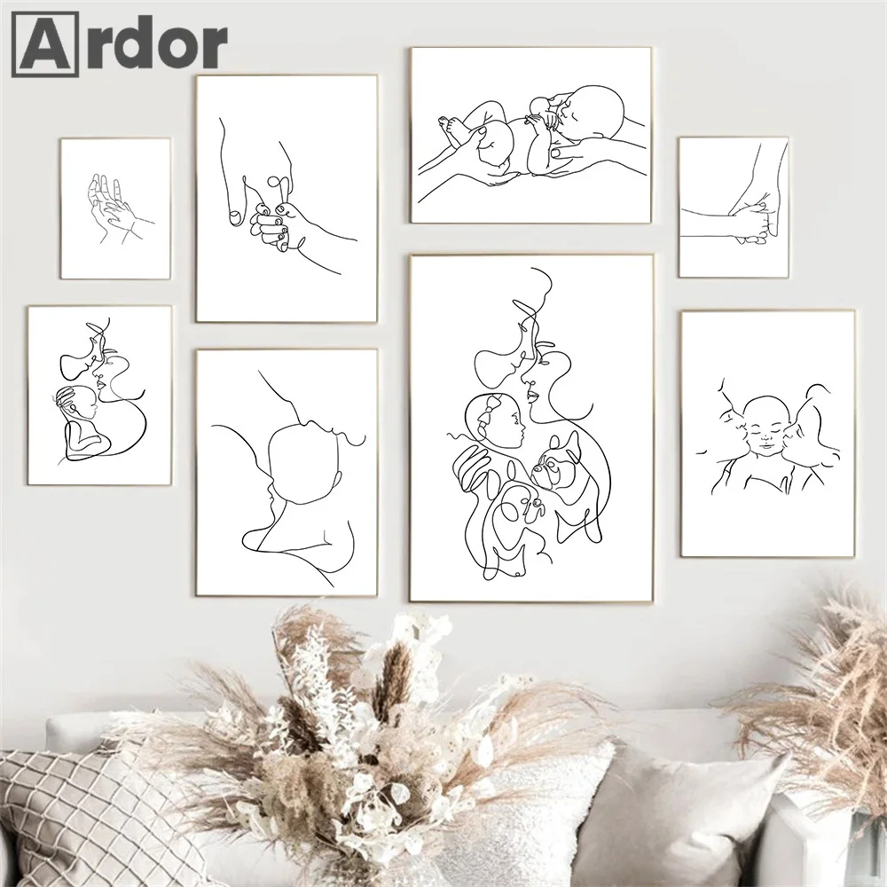 Family Mom Dad Baby Line Drawing Posters Abstract Minimalist Wall Art Canvas Print Painting Couple In Love Pictures Home Decor
Family Mom Dad Baby Line Drawing Posters Abstract Minimalist Wall Art Canvas Print Painting Couple In Love Pictures Home Decor