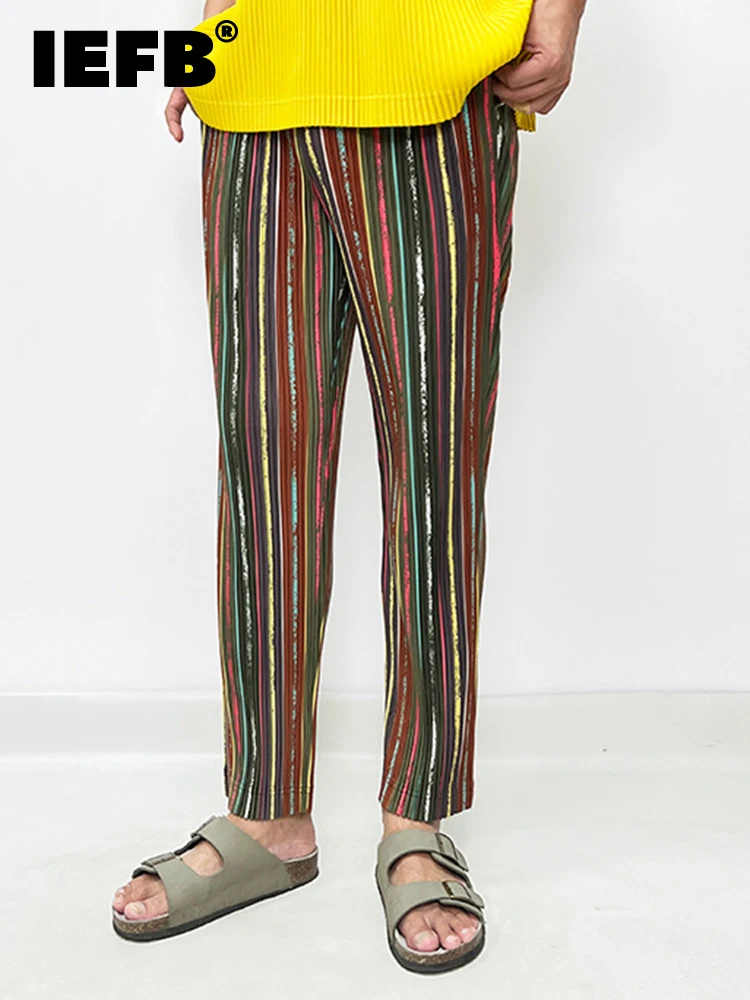 IEFB Autumn Men's Casual Pants New Youth Stripe Printed Pleated Straight 2023 Contrast Color Male Trousers Fashion 9A5631
IEFB Autumn Men's Casual Pants New Youth Stripe Printed Pleated Straight 2023 Contrast Color Male Trousers Fashion 9A5631