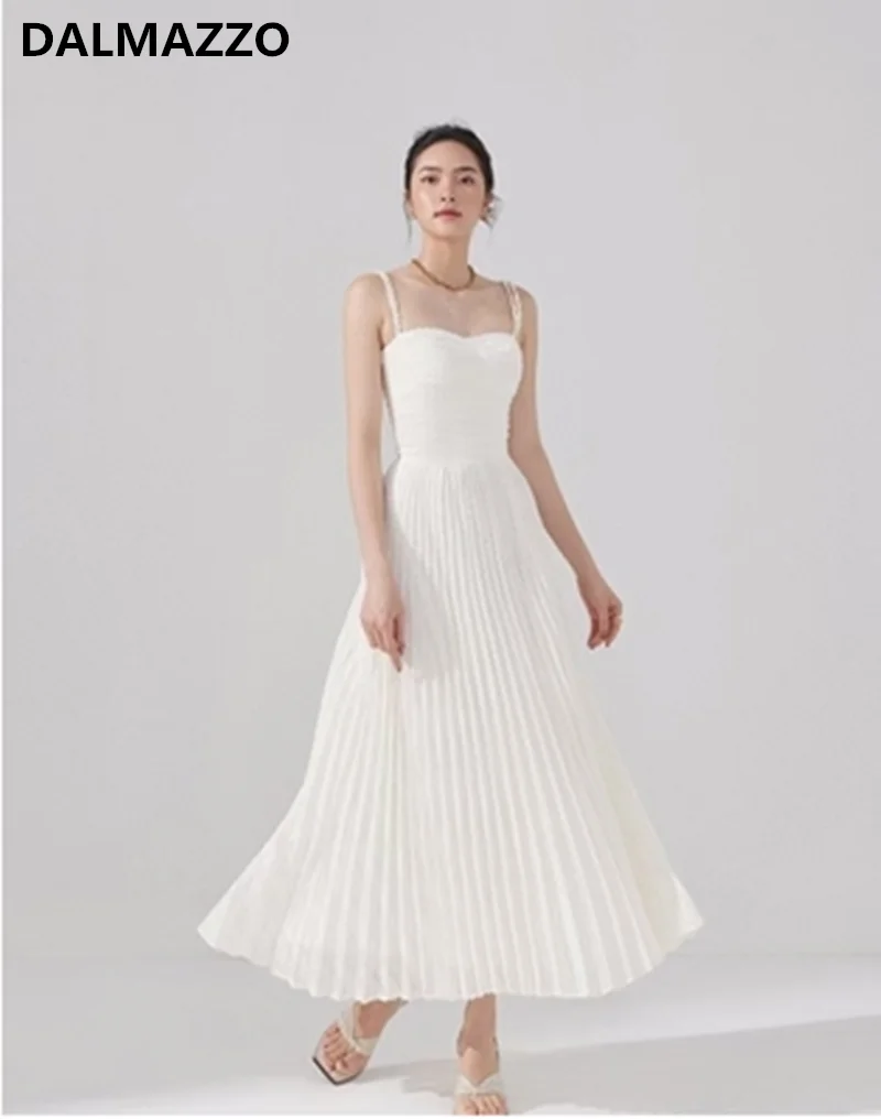 DALMAZZO, французское Ретро Роскошное дизайнерское длинное платье на тонких бретельках, женские повседневные облегающие праздничные плиссированные платья с вырезом лодочкой
DALMAZZO, французское Ретро Роскошное дизайнерское длинное платье на тонких бретельках, женские повседневные облегающие праздничные плиссированные платья с вырезом лодочкой