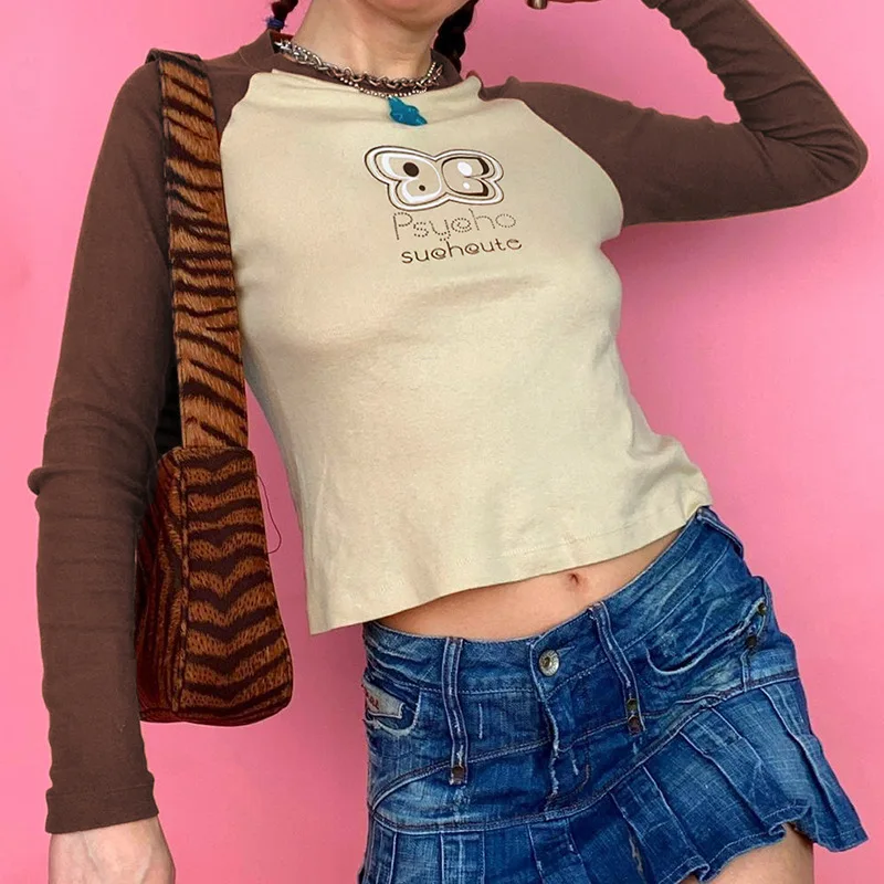 Women Sweet Cartoon Printed Graphic T shirt 2022 Autumn Winter Long Sleeves Contrast Crop Tops Vintage Letter Clothes Slim Tees
Women Sweet Cartoon Printed Graphic T shirt 2022 Autumn Winter Long Sleeves Contrast Crop Tops Vintage Letter Clothes Slim Tees
