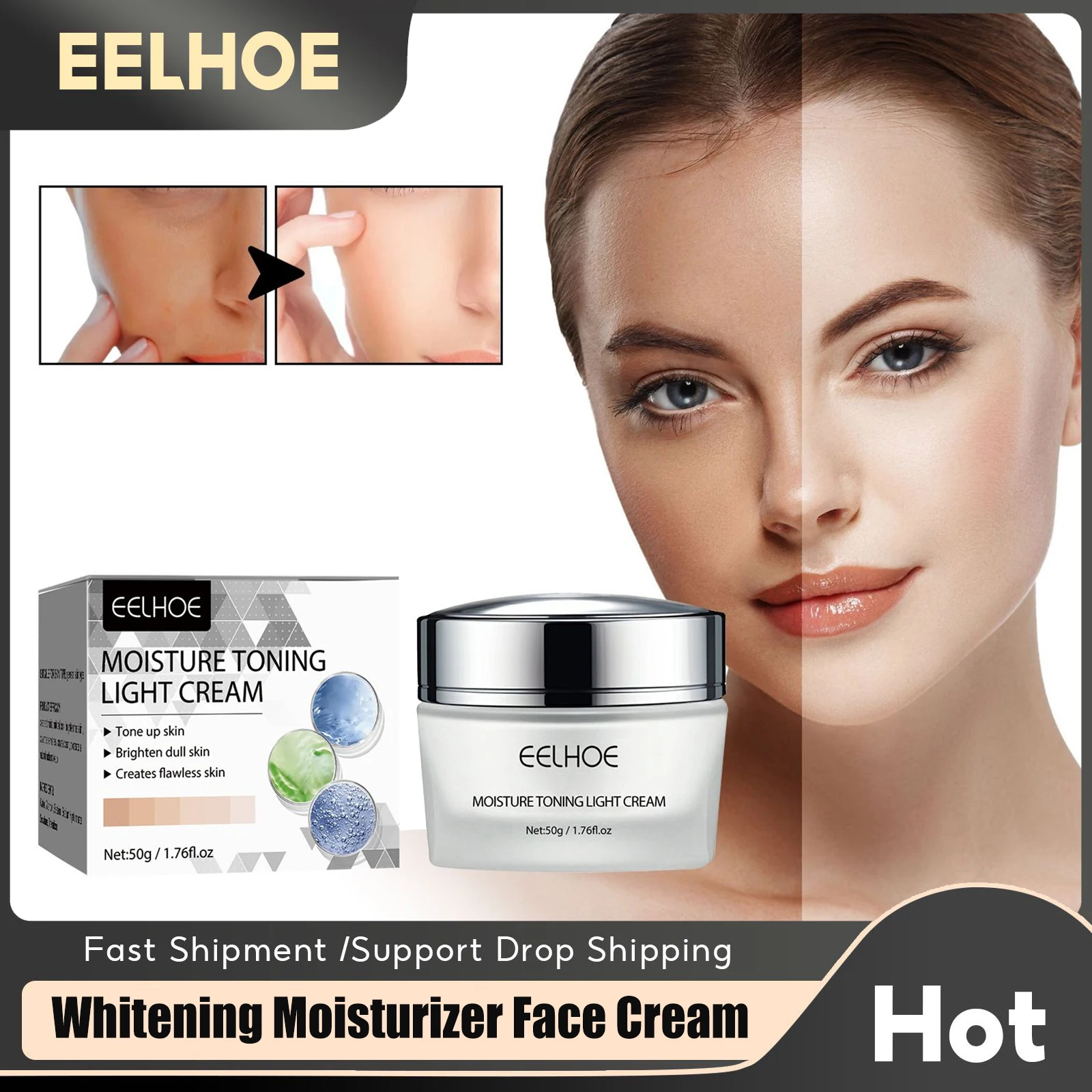 Effective Whitening Face Cream Remove Acne Dark Spots Pigment Melanin Brightening Moisturizing Lighting Skin Fade Freckle Cream
Effective Whitening Face Cream Remove Acne Dark Spots Pigment Melanin Brightening Moisturizing Lighting Skin Fade Freckle Cream
