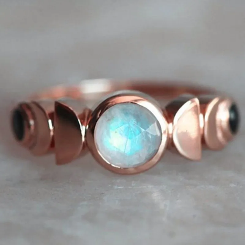 New Vintage Rose Gold Color Round Half Moon Crescent Moon Stone Ladies Ring for Women Party Wedding Jewelry Size 6-10
New Vintage Rose Gold Color Round Half Moon Crescent Moon Stone Ladies Ring for Women Party Wedding Jewelry Size 6-10