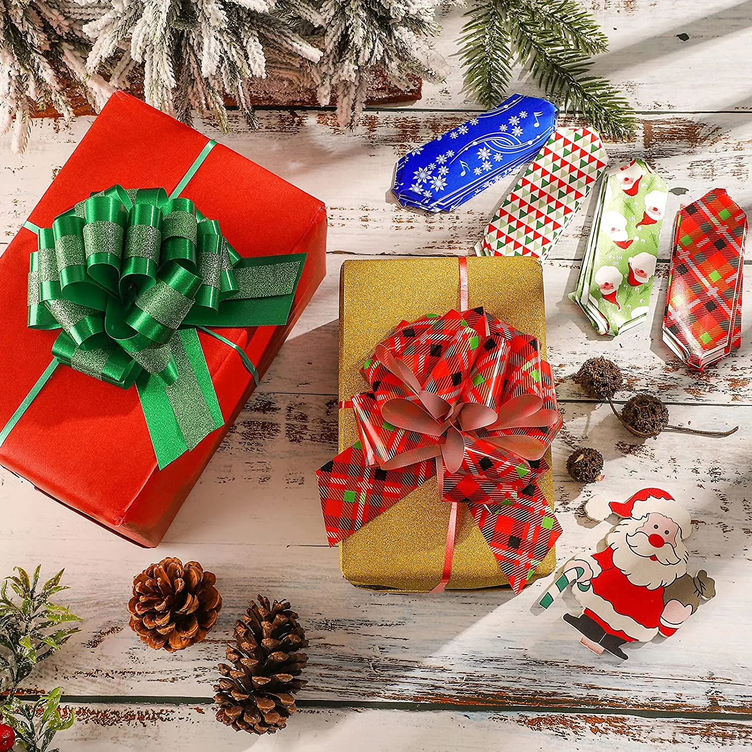 16 Pieces Christmas Bows Presents Wrapping Pull Bows Holiday DIY Accessory for Xmas Present Gift, Florist, Bouquet, Basket
16 Pieces Christmas Bows Presents Wrapping Pull Bows Holiday DIY Accessory for Xmas Present Gift, Florist, Bouquet, Basket