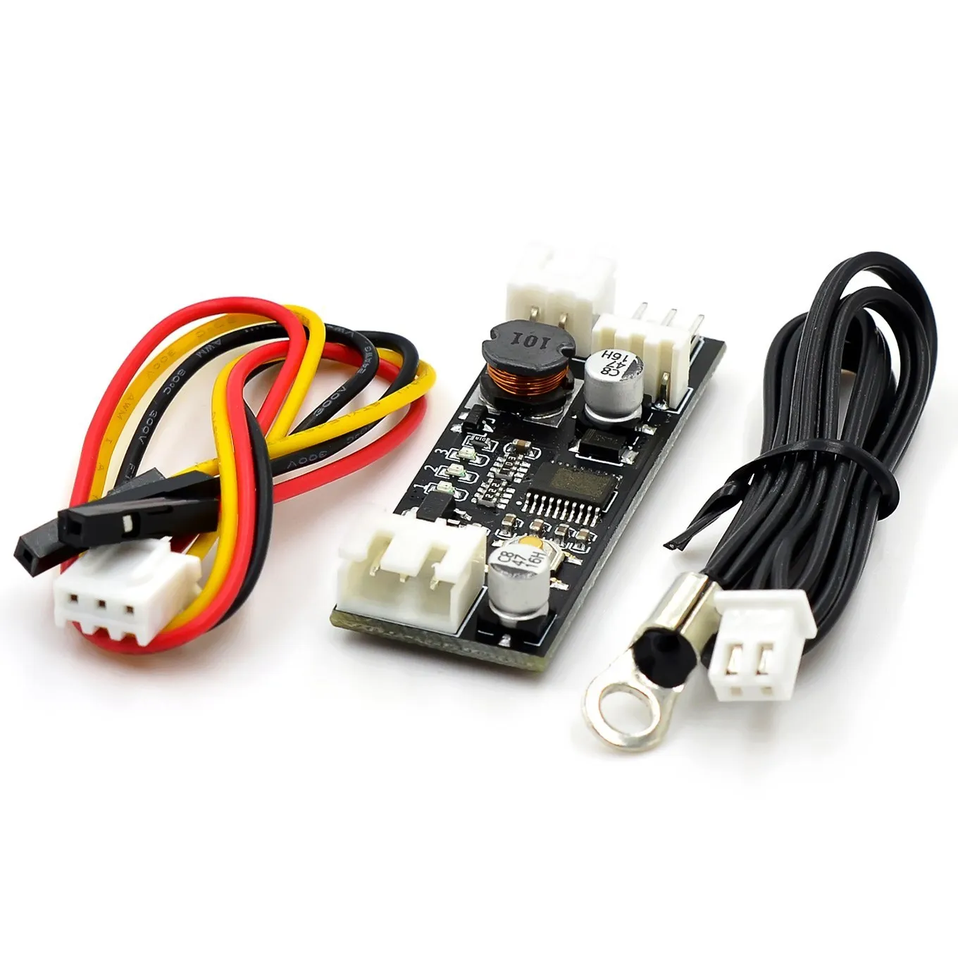 Одиночный 12-вольтовый 0.8A DC PWM 2-3-проводной вентилятор с контроллером температуры