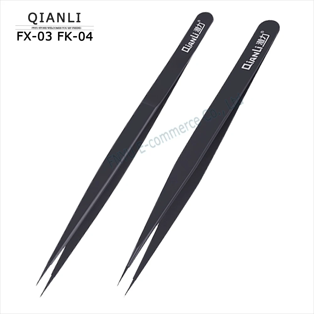 Tweezers QIANLI FX-03 FK-04 0.15mm Flying Wire Non-Magnetic Stainless Steel Anti-Rust And Anti-Vorrosion YX-01 YK-02 0.1mm
Tweezers QIANLI FX-03 FK-04 0.15mm Flying Wire Non-Magnetic Stainless Steel Anti-Rust And Anti-Vorrosion YX-01 YK-02 0.1mm
