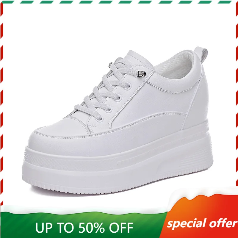 Women's Casual Genuine Leather Shoes Increase 8cm Heel White Mesh Platform Sneakers for Women Spring Autumn Zapatos De Mujer
Women's Casual Genuine Leather Shoes Increase 8cm Heel White Mesh Platform Sneakers for Women Spring Autumn Zapatos De Mujer
