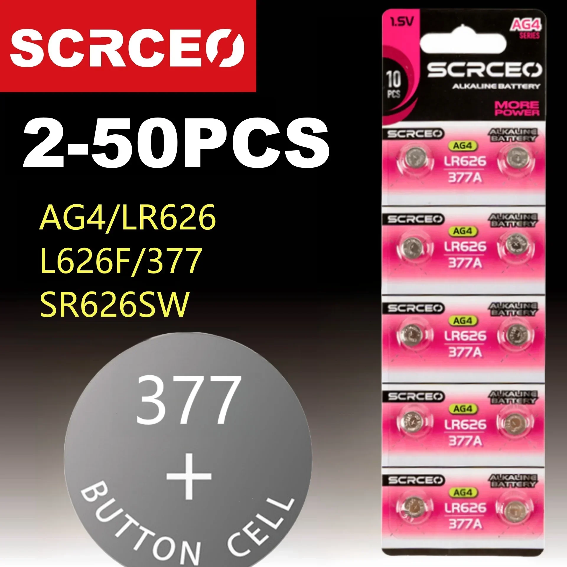 Высокое качество AG4 LR626 1 55 В щелочная батарея для часов 377 SR626 177 626A 377A CX66W