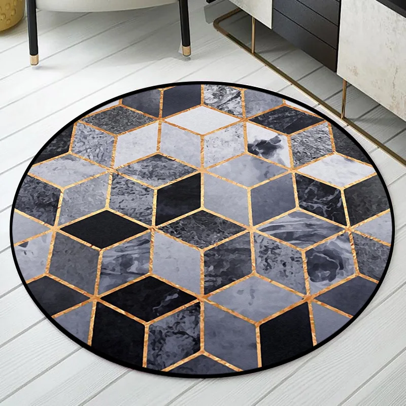 Fashion Modern Nordic Style Round Area Rugs Black Gray Square Geometric Printed Living Room Hanging Basket Chair Floor Carpets
Fashion Modern Nordic Style Round Area Rugs Black Gray Square Geometric Printed Living Room Hanging Basket Chair Floor Carpets