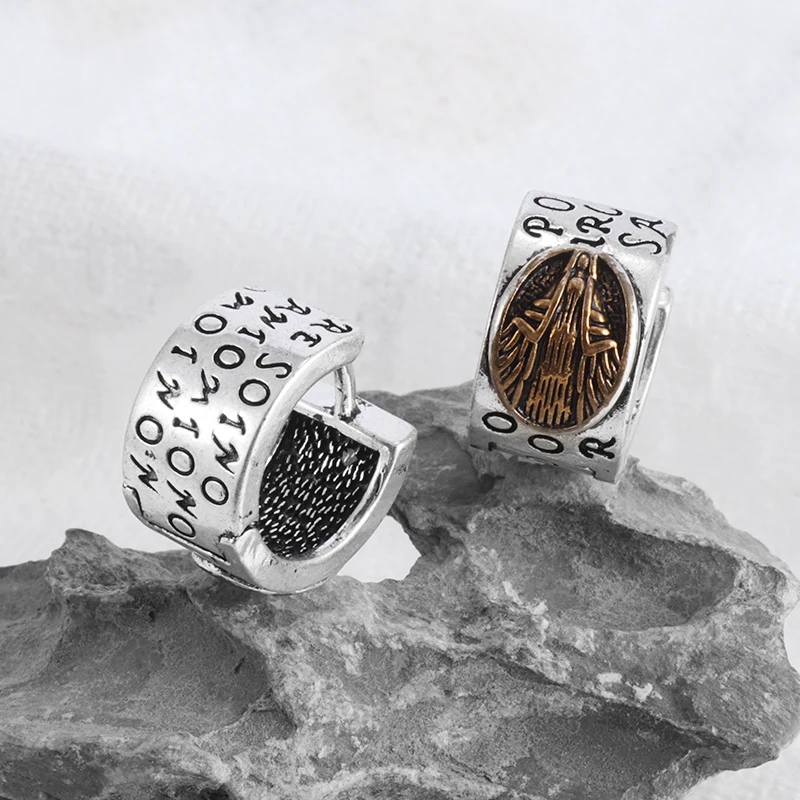 Hypoallergenic Copper Earrings Vintage Virgin Engraving Symbol Irregular Round Earring Women's Personality Elegant Party Jewelry 
Hypoallergenic Copper Earrings Vintage Virgin Engraving Symbol Irregular Round Earring Women's Personality Elegant Party Jewelry