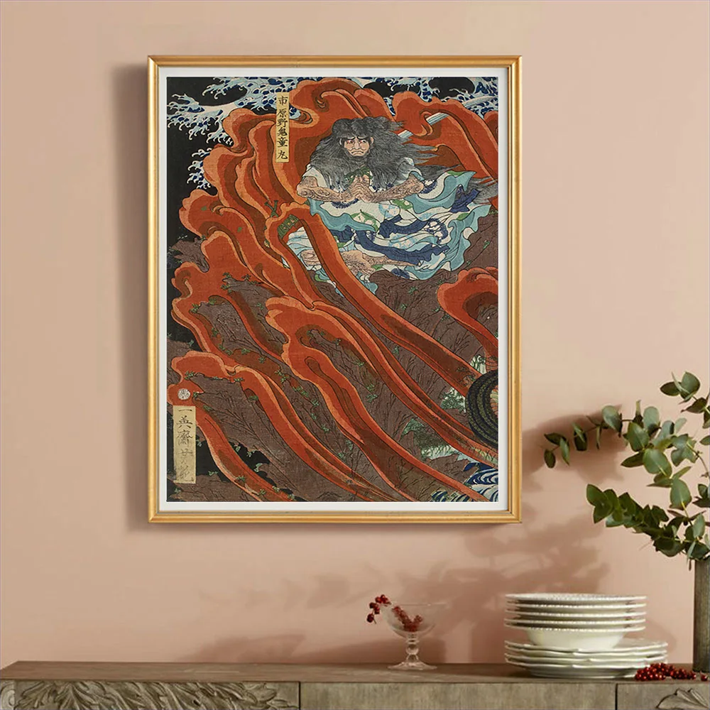 Utagawa Yoshitsuya Art Print Poster Warrior With Scroll Guarded By A Snake Canvas Painting Japanese Wall Stickers Bedroom Decor 
Utagawa Yoshitsuya Art Print Poster Warrior With Scroll Guarded By A Snake Canvas Painting Japanese Wall Stickers Bedroom Decor