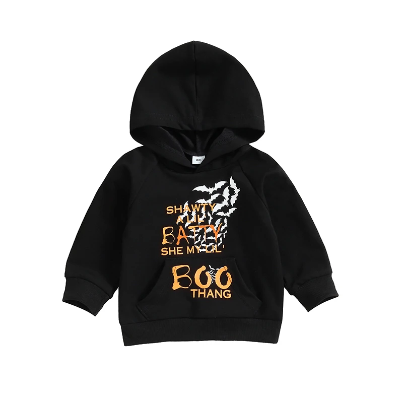 Kids Baby Halloween Sweatshirt Letter Bat Print Long Sleeve Hoodie Autumn Tops Toddler Cute Clothes
Kids Baby Halloween Sweatshirt Letter Bat Print Long Sleeve Hoodie Autumn Tops Toddler Cute Clothes