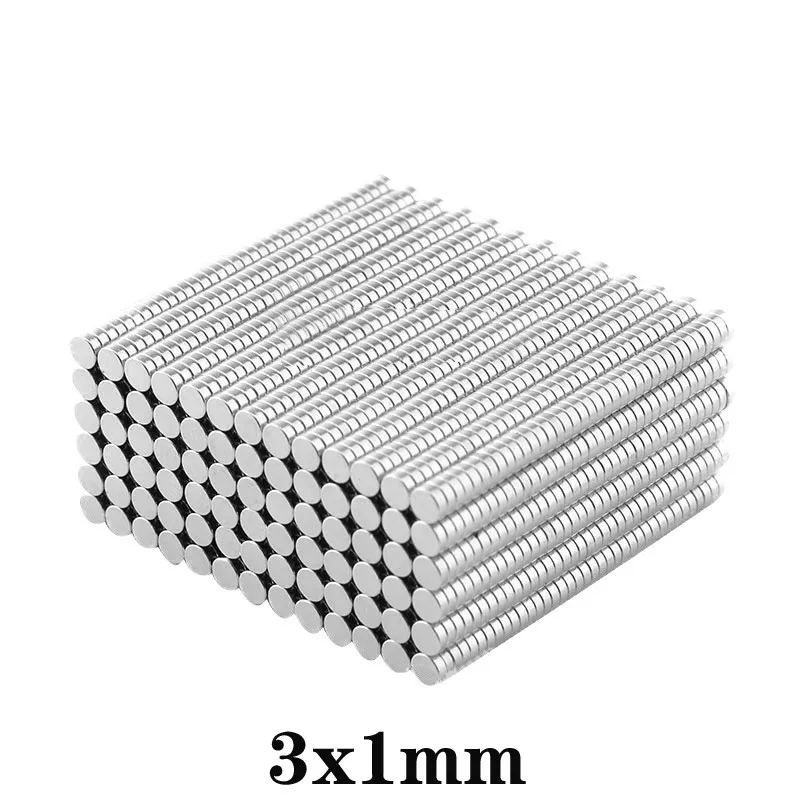 

100PCS 3x1 Mini Small Round Magnets 3mm*1mm Neodymium Magnet Dia 3x1mm Permanent NdFeB Super Strong Powerful Magnets 3*1 mm