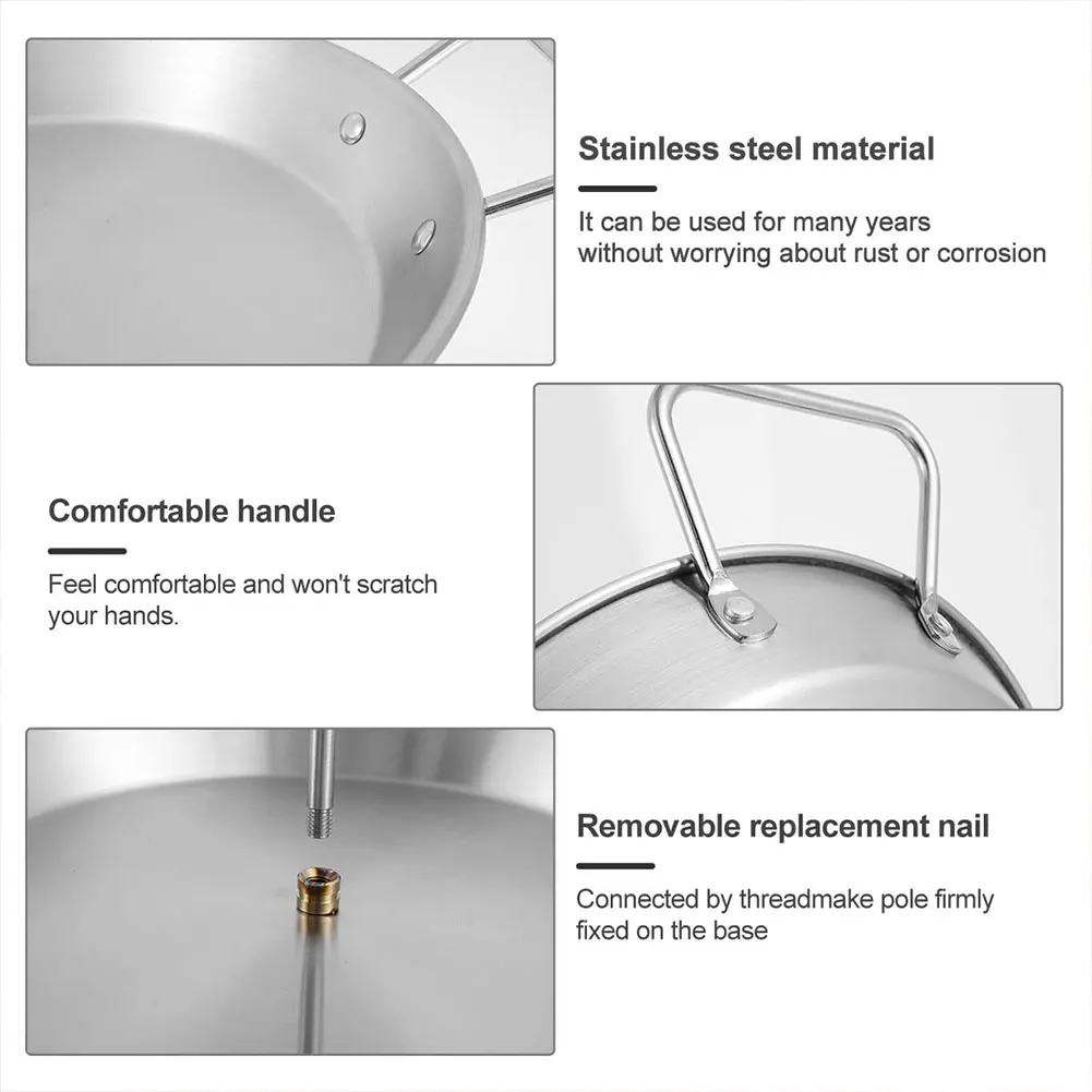 Подставка для барбекю и гриля из нержавеющей стали, металлическая капельная сковорода для запекания стейка, пива, сменные шипы с ручкой, аксессуары для курения
Подставка для барбекю и гриля из нержавеющей стали, металлическая капельная сковорода для запекания стейка, пива, сменные шипы с ручкой, аксессуары для курения