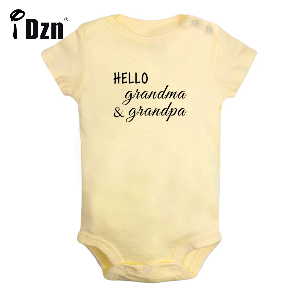 Hello Grandma and Grandpa-Pregnancy Announcement Gifts Cute Fun Baby Rompers Boys Girls Bodysuit Infant Short Sleeves Jumpsuit
Hello Grandma and Grandpa-Pregnancy Announcement Gifts Cute Fun Baby Rompers Boys Girls Bodysuit Infant Short Sleeves Jumpsuit