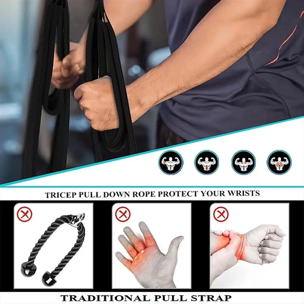 Pulldown Rope Fitness Strap Pulldown Cable For Weight Lifting Non Slip Tricep Exercise Rope Bodybuilding Strength Training
Pulldown Rope Fitness Strap Pulldown Cable For Weight Lifting Non Slip Tricep Exercise Rope Bodybuilding Strength Training