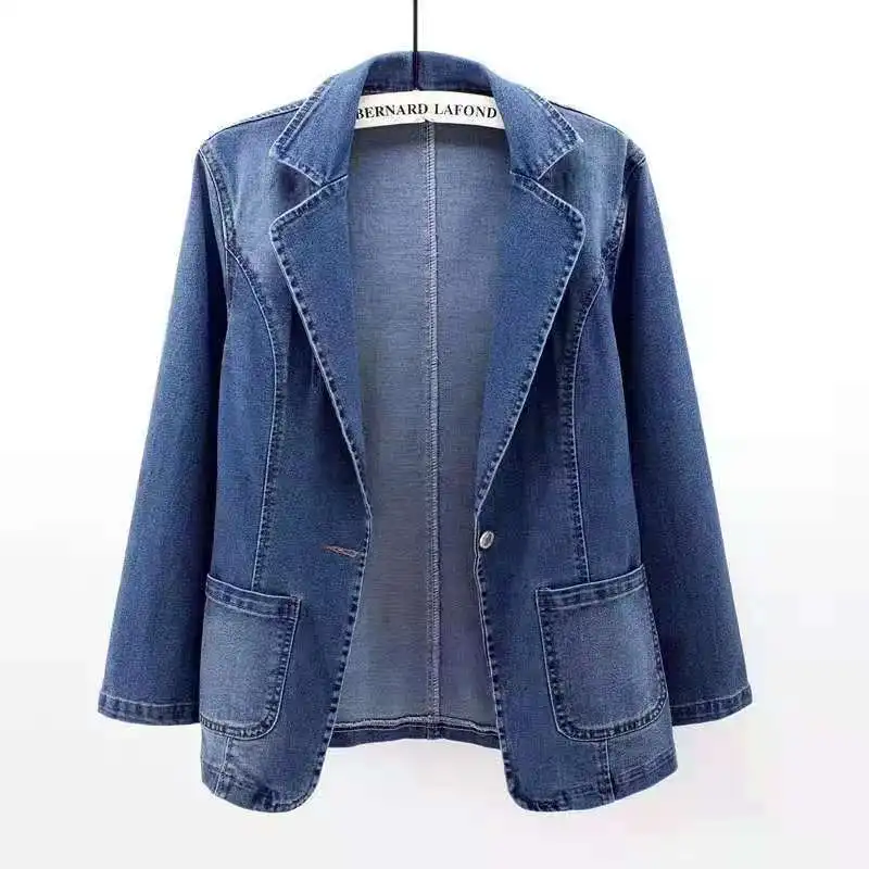 Spring and Autumn New Denim Jacket Women Solid Color Slim Cardigan Long Sleeve Jackets for Women
Spring and Autumn New Denim Jacket Women Solid Color Slim Cardigan Long Sleeve Jackets for Women