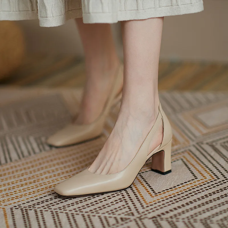 Women Pumps Early Spring Pop Fashion Commuter Single Shoes Female 6.5CM Chunky Heel Square Toe Retro High Heels Womens Sandals
Women Pumps Early Spring Pop Fashion Commuter Single Shoes Female 6.5CM Chunky Heel Square Toe Retro High Heels Womens Sandals