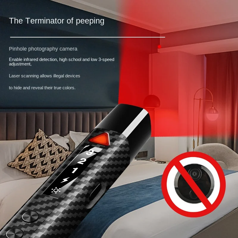 Portable Anti-monitoring Detector Infrared Anti Candid Camera Finder Self-defense Security Alarm Protector Electronic Locator
Portable Anti-monitoring Detector Infrared Anti Candid Camera Finder Self-defense Security Alarm Protector Electronic Locator