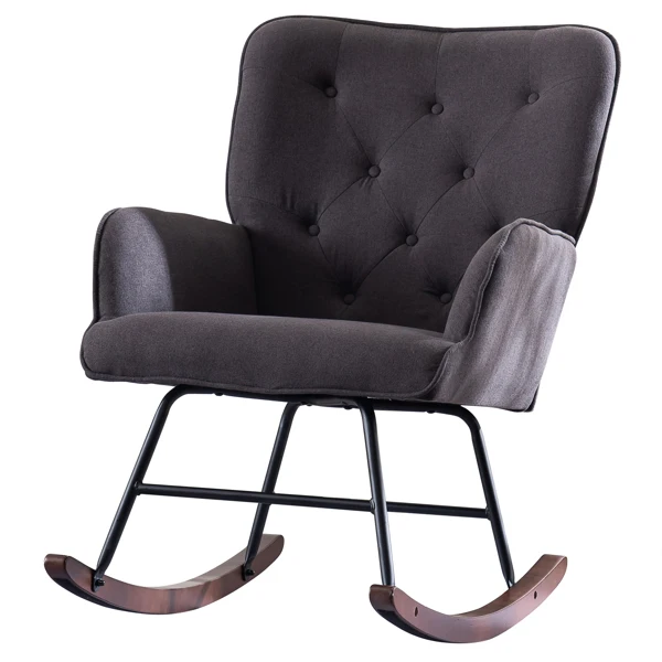 Simple Nordic Style Backrest Pull Point Sofa Rocking Chair Linen Soft Bag Solid Wood Legs Indoor Lounge Chair Gray
Simple Nordic Style Backrest Pull Point Sofa Rocking Chair Linen Soft Bag Solid Wood Legs Indoor Lounge Chair Gray