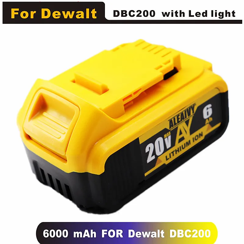 DCB200 20V 6Ah Replaceable Li-ion Battery Compatible with Dewalt 18 Volt MAX XR Power Tools 18650 Lithium Batteries
DCB200 20V 6Ah Replaceable Li-ion Battery Compatible with Dewalt 18 Volt MAX XR Power Tools 18650 Lithium Batteries