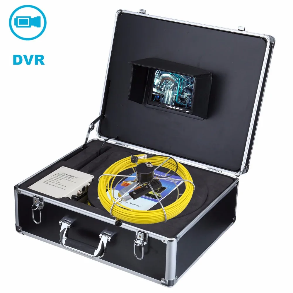 

23mm Lens Pipe Endoscope Camera 7" LCD 1000TVL 20m Handheld Industrial Plumbing Borehole Pipe Inspection Well Inspection Camera