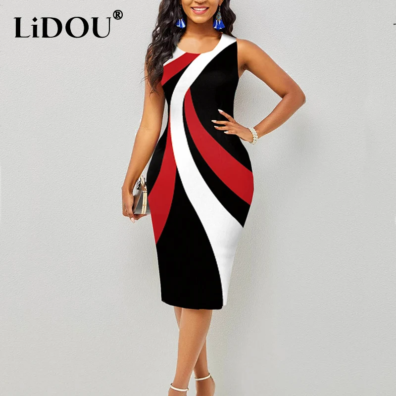 Summer Fashion Vintage Polka Dot Plaid Print Splicing Bodycon Dress Sleeveless Office Elegant Sheath Evening Party Dresses Women
Summer Fashion Vintage Polka Dot Plaid Print Splicing Bodycon Dress Sleeveless Office Elegant Sheath Evening Party Dresses Women