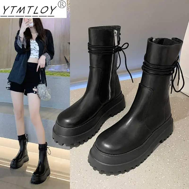 Women's 2021 New Punk Gothic Shoes Ankle Boots Thick-soled Round Toe Side Zipper Fashion Women's Boots Zapatos De Mujer
Women's 2021 New Punk Gothic Shoes Ankle Boots Thick-soled Round Toe Side Zipper Fashion Women's Boots Zapatos De Mujer