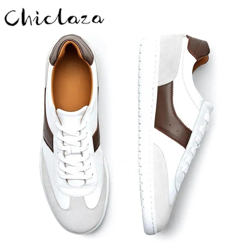 CHICLAZA 2022 Spring Summer Men Genuine Leather Breathable Color Matching Flat Sneaker Male All-match Simple Casual Shoes
CHICLAZA 2022 Spring Summer Men Genuine Leather Breathable Color Matching Flat Sneaker Male All-match Simple Casual Shoes