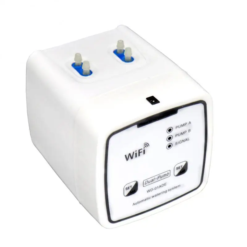 WIFI Intelligent Watering Device Double Pump Timed Automatic Drip Irrigation System Remote APPController for Garden Plant Flower
WIFI Intelligent Watering Device Double Pump Timed Automatic Drip Irrigation System Remote APPController for Garden Plant Flower
