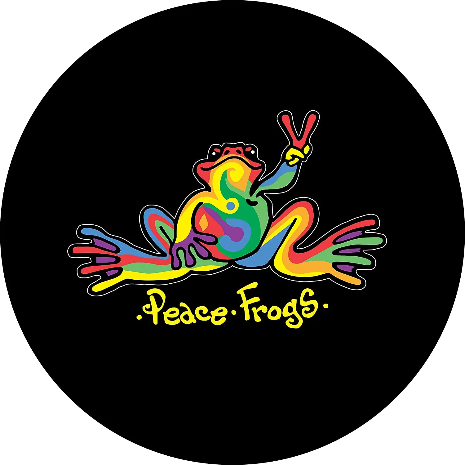TIRE COVER CENTRAL Peace Frog Retro Tie Dye Swirl Design Spare Tire Cover ( sizezd to Any Make/Model for 255/75R17
TIRE COVER CENTRAL Peace Frog Retro Tie Dye Swirl Design Spare Tire Cover ( sizezd to Any Make/Model for 255/75R17