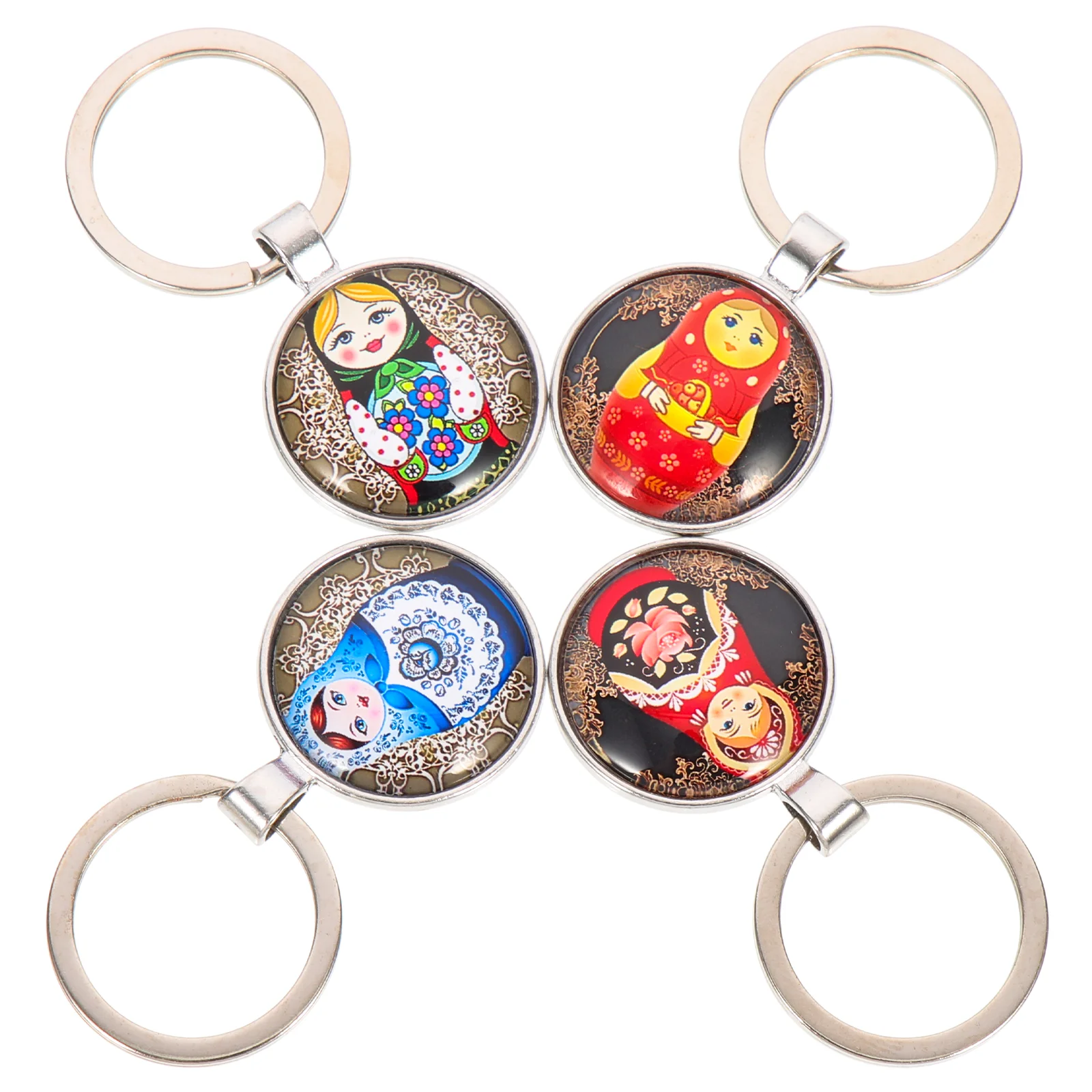4 Pcs Matryoshka Keychain Metal Decor Nesting Keyrings Pendant Russian Dolls Lovely Keychains Alloy Child Bag
4 Pcs Matryoshka Keychain Metal Decor Nesting Keyrings Pendant Russian Dolls Lovely Keychains Alloy Child Bag