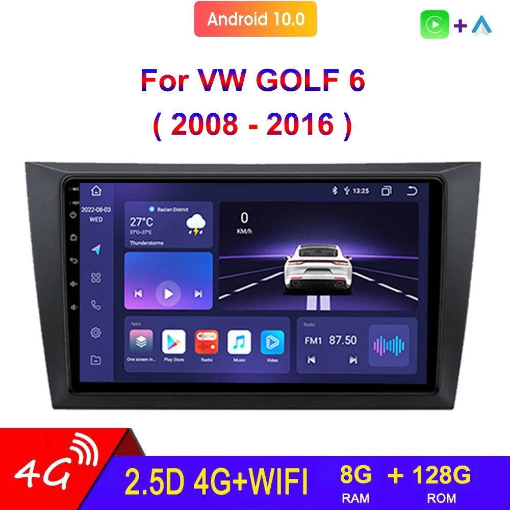 Car Radio Multimedia Video Player Carplay 9 Inch 4G Android 12 Auto Stereo Navigation 2 Din For Volkswagen VW Golf 6 2008-2016
Car Radio Multimedia Video Player Carplay 9 Inch 4G Android 12 Auto Stereo Navigation 2 Din For Volkswagen VW Golf 6 2008-2016