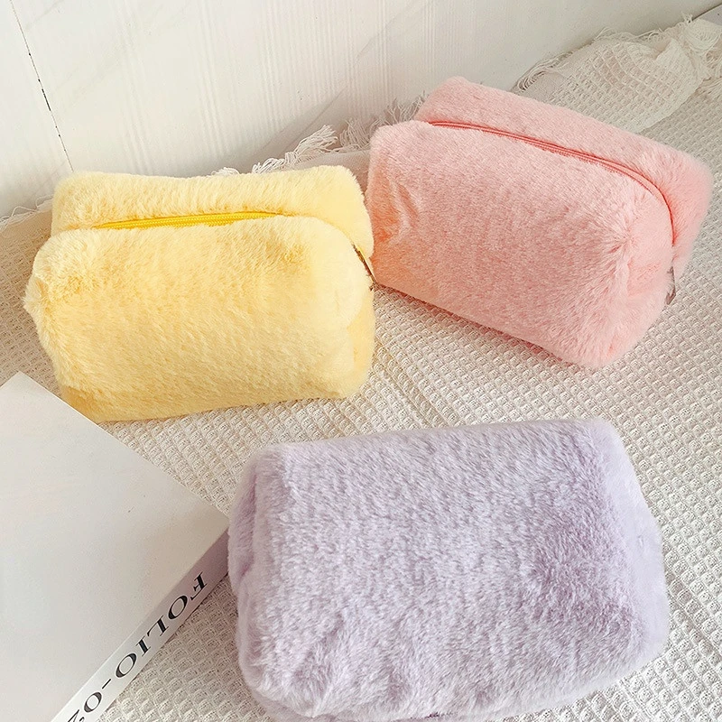 1 Pc Solid Color Plush Makeup Bag for Women Soft Travel Cosmetic Bag Organizer Case Cute Lady Make Up Case Necessaries
1 Pc Solid Color Plush Makeup Bag for Women Soft Travel Cosmetic Bag Organizer Case Cute Lady Make Up Case Necessaries