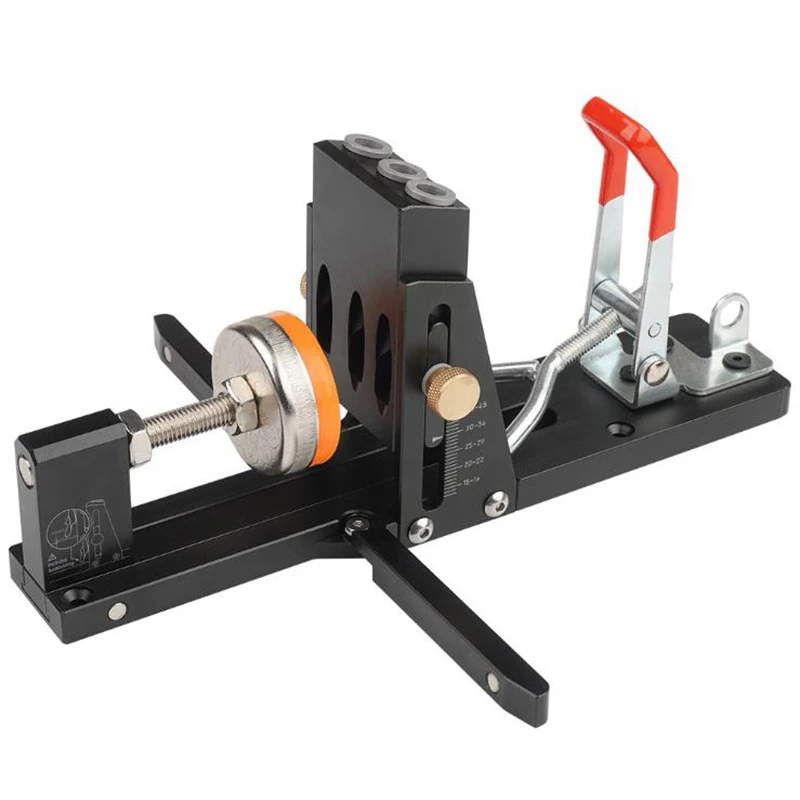 DIY Tools Woodworking Oblique Hole Punch Locator Pocket Hole Jig with Front-Mounted Clamp Drill Guide Tool Kit Aluminum Joinery
DIY Tools Woodworking Oblique Hole Punch Locator Pocket Hole Jig with Front-Mounted Clamp Drill Guide Tool Kit Aluminum Joinery
