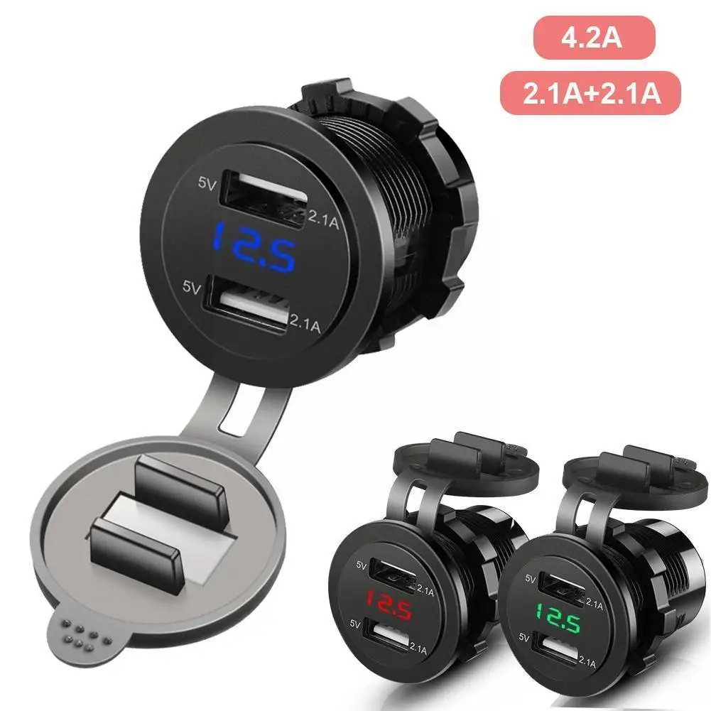 Car Cigarette Lighter 4.2A Car Charger Dual USB Socket 24V Splitter Auto Plug 12V Moto Voltmeter LED Adapter Power W6R6
Car Cigarette Lighter 4.2A Car Charger Dual USB Socket 24V Splitter Auto Plug 12V Moto Voltmeter LED Adapter Power W6R6