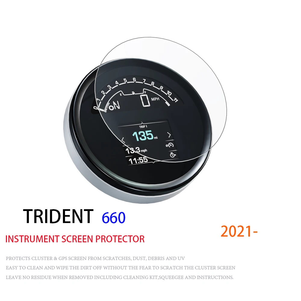 2021 2022 2 шт. мотоциклетная защитная пленка для приборной панели экран Trident 660