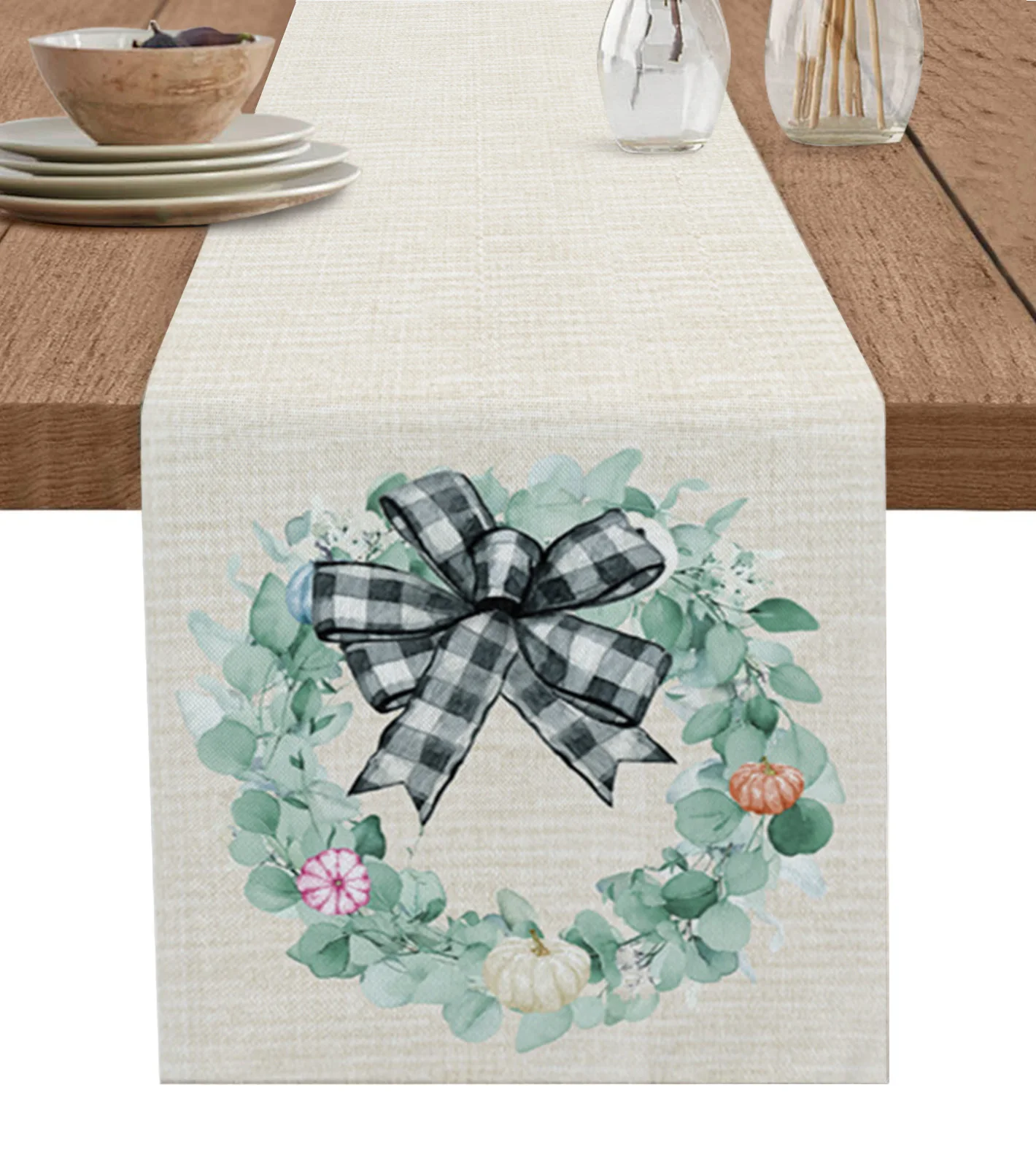 Autumn Thanksgiving Eucalyptus Pumpkin Home Dining Room Decor Table Cloth Wedding Christmas Party Table Runners
Autumn Thanksgiving Eucalyptus Pumpkin Home Dining Room Decor Table Cloth Wedding Christmas Party Table Runners