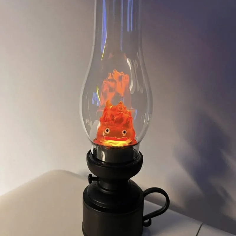 

Casifer Night Light Cartoon Anime Flame Decorative Lamp Howl's Moving Castle Kerosene Candle Atmosphere Lamp For Bedroom Home