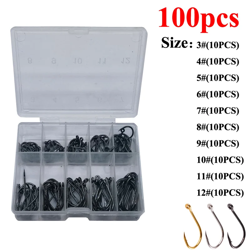 Fishing Hooks Set High Carbon Steel Barbed FishHooks for Saltwater Freshwater Fishing Gear fishing accessories
Fishing Hooks Set High Carbon Steel Barbed FishHooks for Saltwater Freshwater Fishing Gear fishing accessories